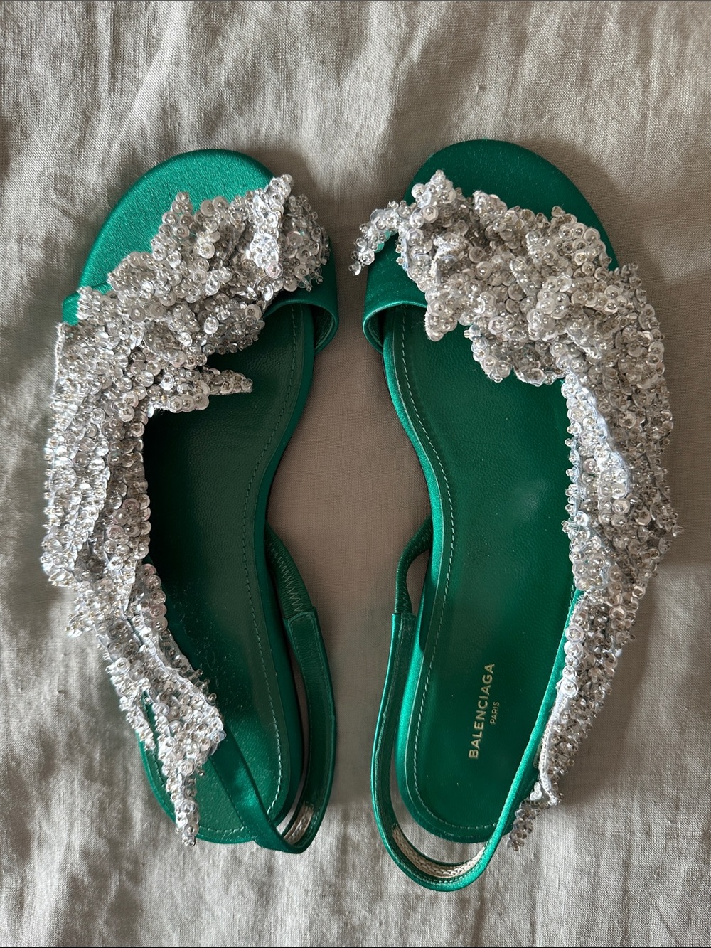 Beautiful Balenciaga Sequin-Embellished Sandals